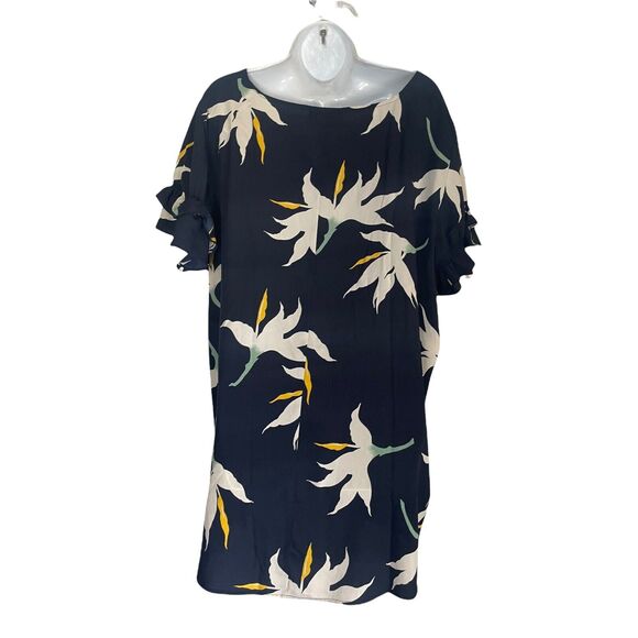 Lane Bryant Blue Floral Ruffle Sleeve Blouse Women’s Size 22L - Picture 4 of 7